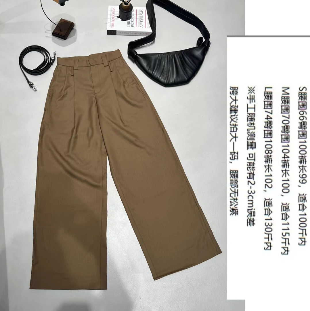 十八号-可双腰带直筒西裤含绵羊毛 西装裤时尚春夏季休闲裤