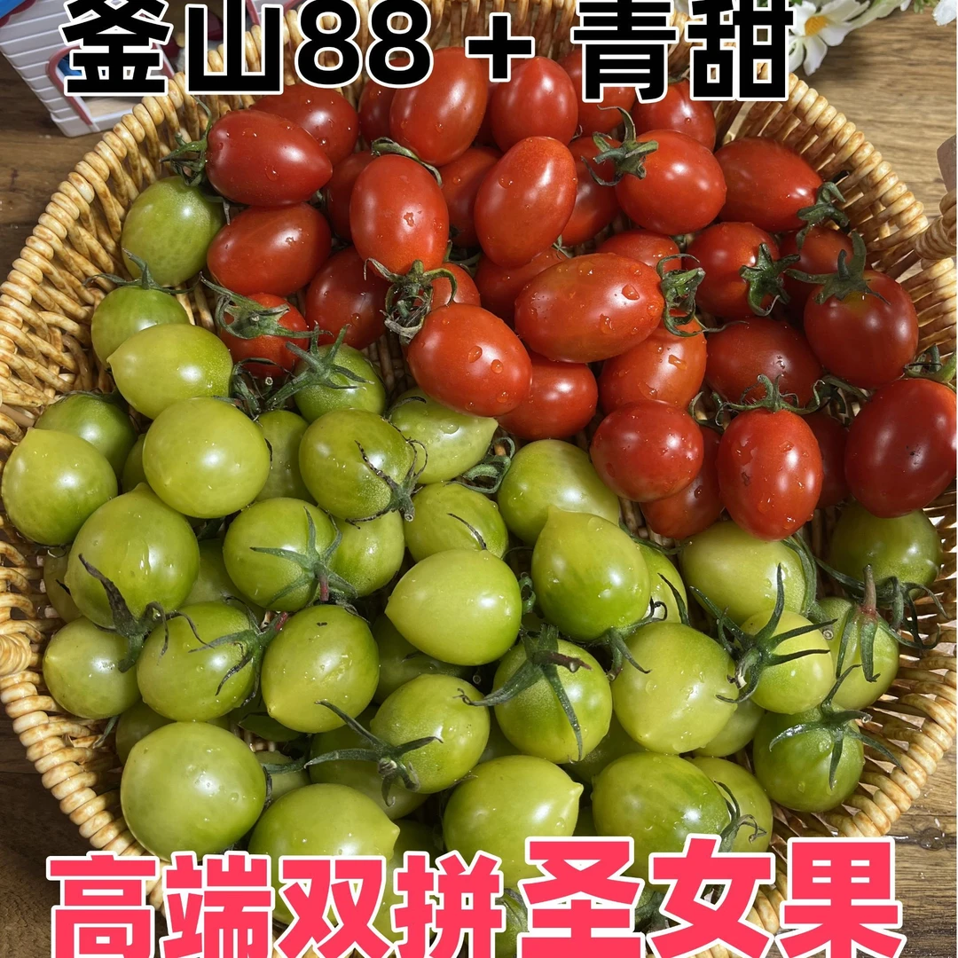 《顺丰包邮》青甜＋釜山88圣女果小番茄双拼糖度高口感好产地直发