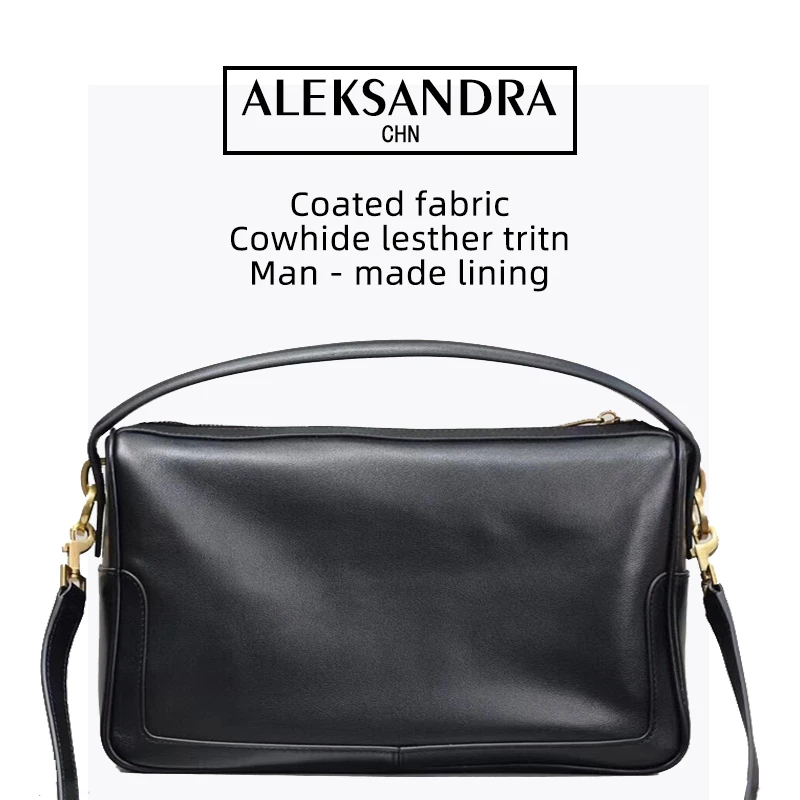 ALEKSANDRA手工打造真皮女包字母软皮饭盒包手提单肩斜挎包