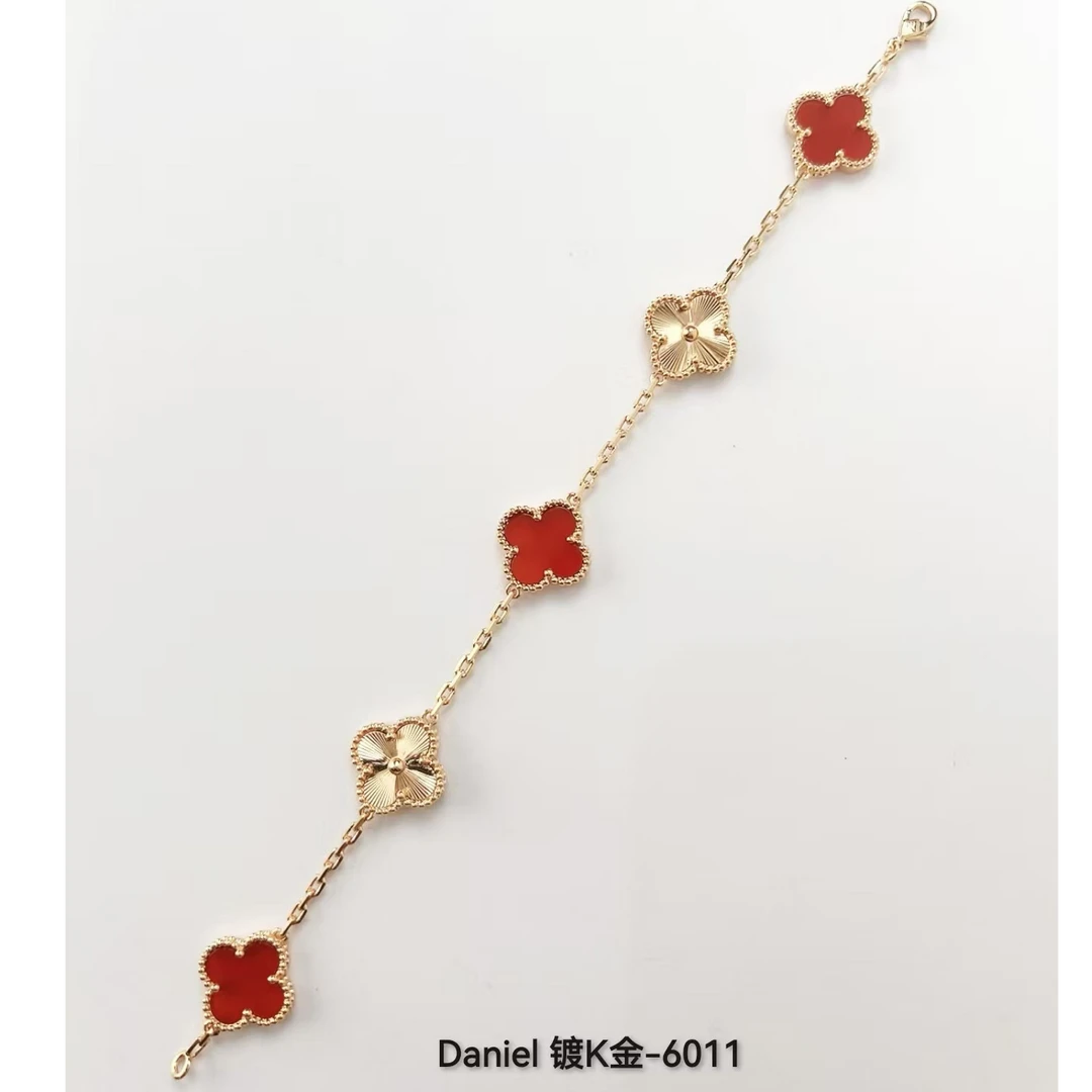 合金贝壳手链 Daniel 精工CNC 6011-红草3+2时尚百搭