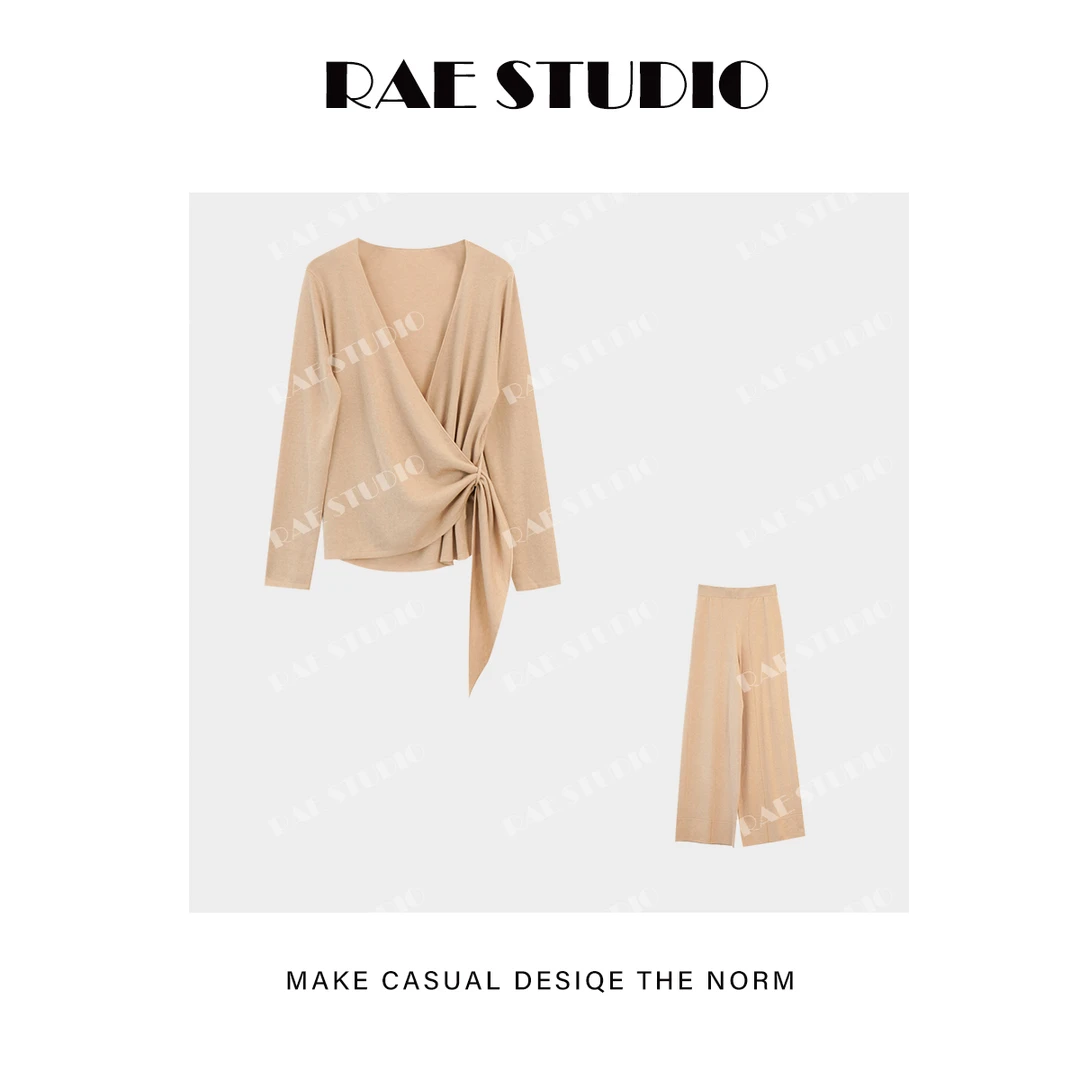 Rae气质时尚不规则设计师秋冬小众针织套装TZ231178E