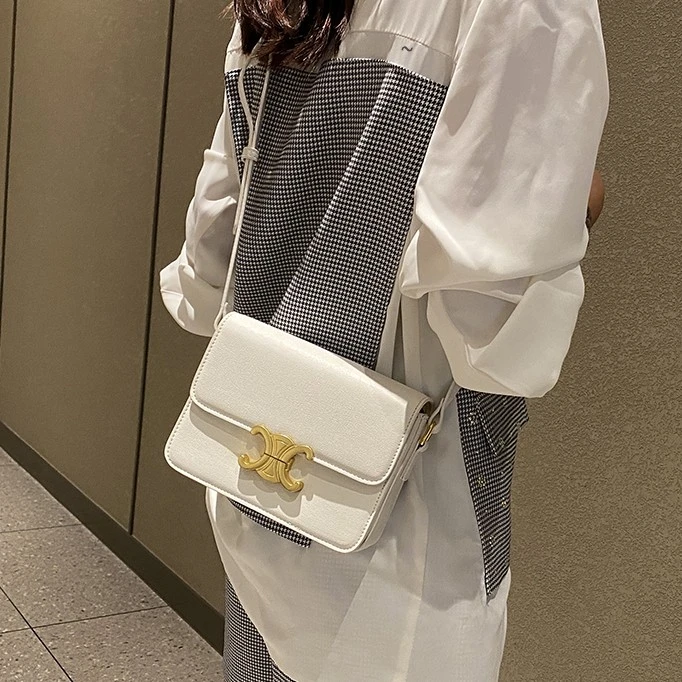 高级质感凯旋门box包包女2024新款网红豆腐包百搭单肩斜跨小方包