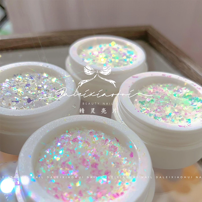 网红精灵亮片 爆款超薄高闪云锦碎片璀璨偏光幻彩闪粉指甲装饰品