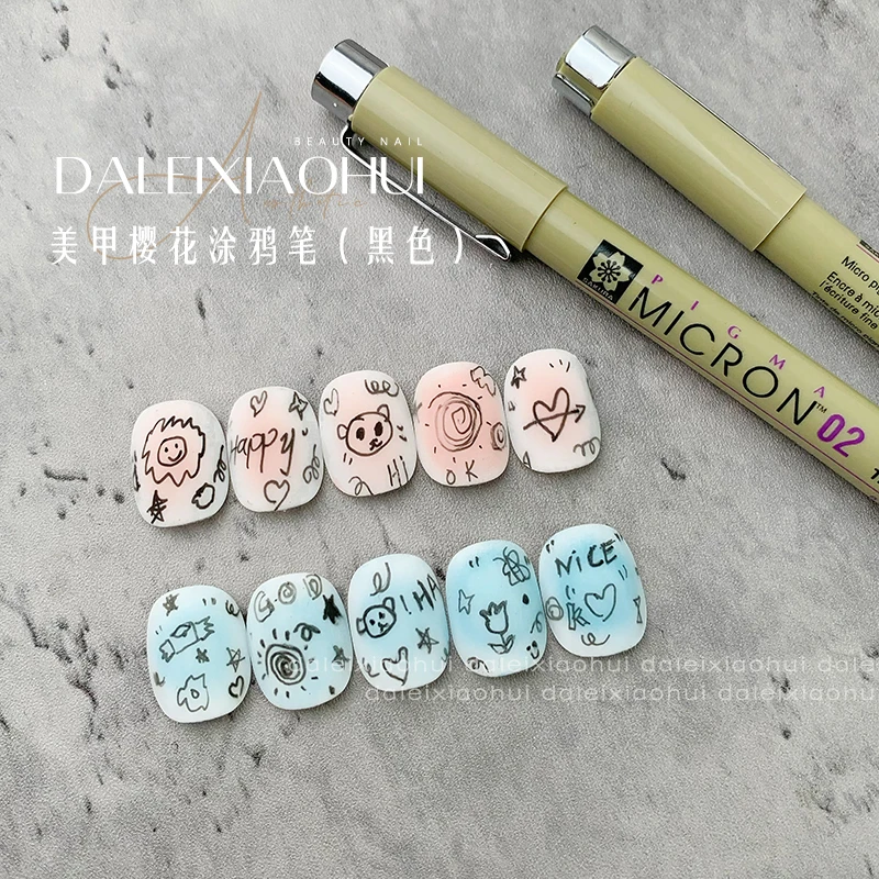 美甲涂鸦笔网红爆款丙烯速干拉线棋盘格2025彩绘笔美甲店专用工具