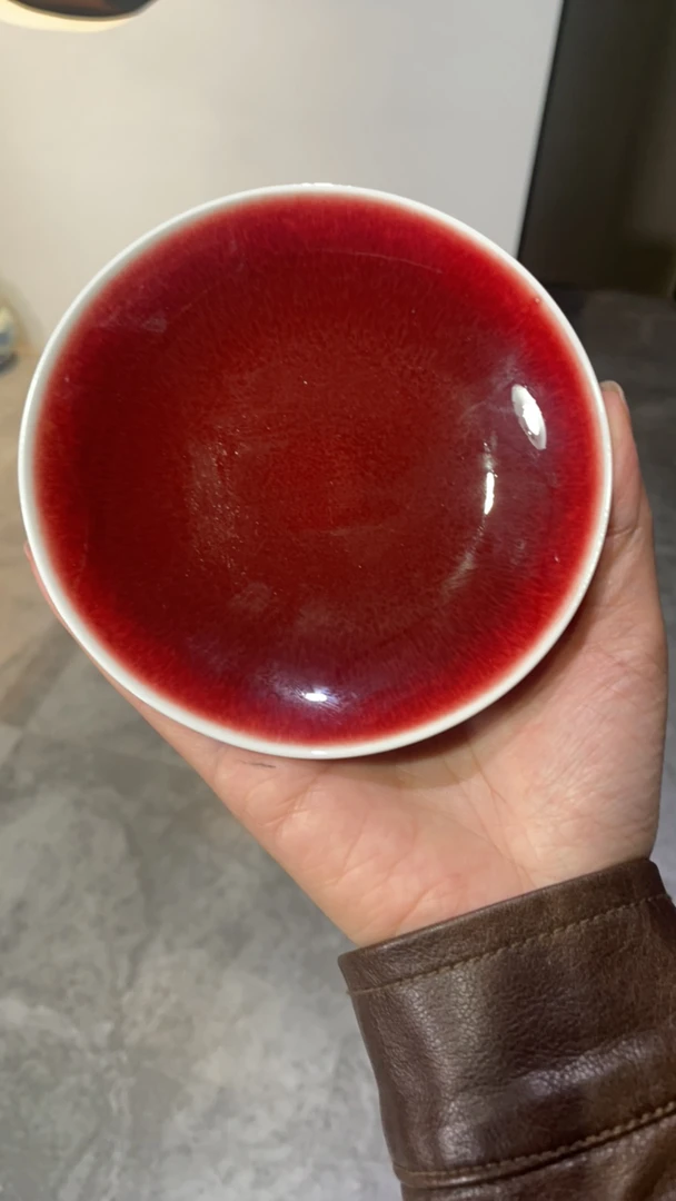 景德镇原矿郎红托盘