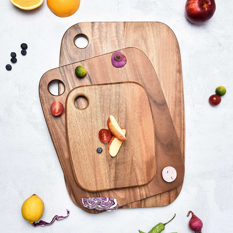 Bill.F小号家用相思木菜板长方形便携实木菜板水果板