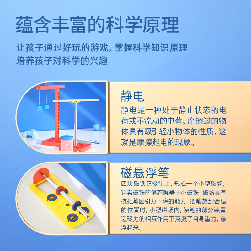 电磁学科技手工diy制作小实验好玩教具电力摩擦力动力送视频教程
