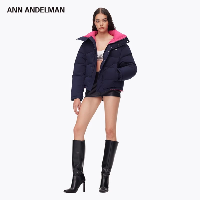 ANN ANDELMAN秋冬新款羽绒服里布黄色廓形经典简约