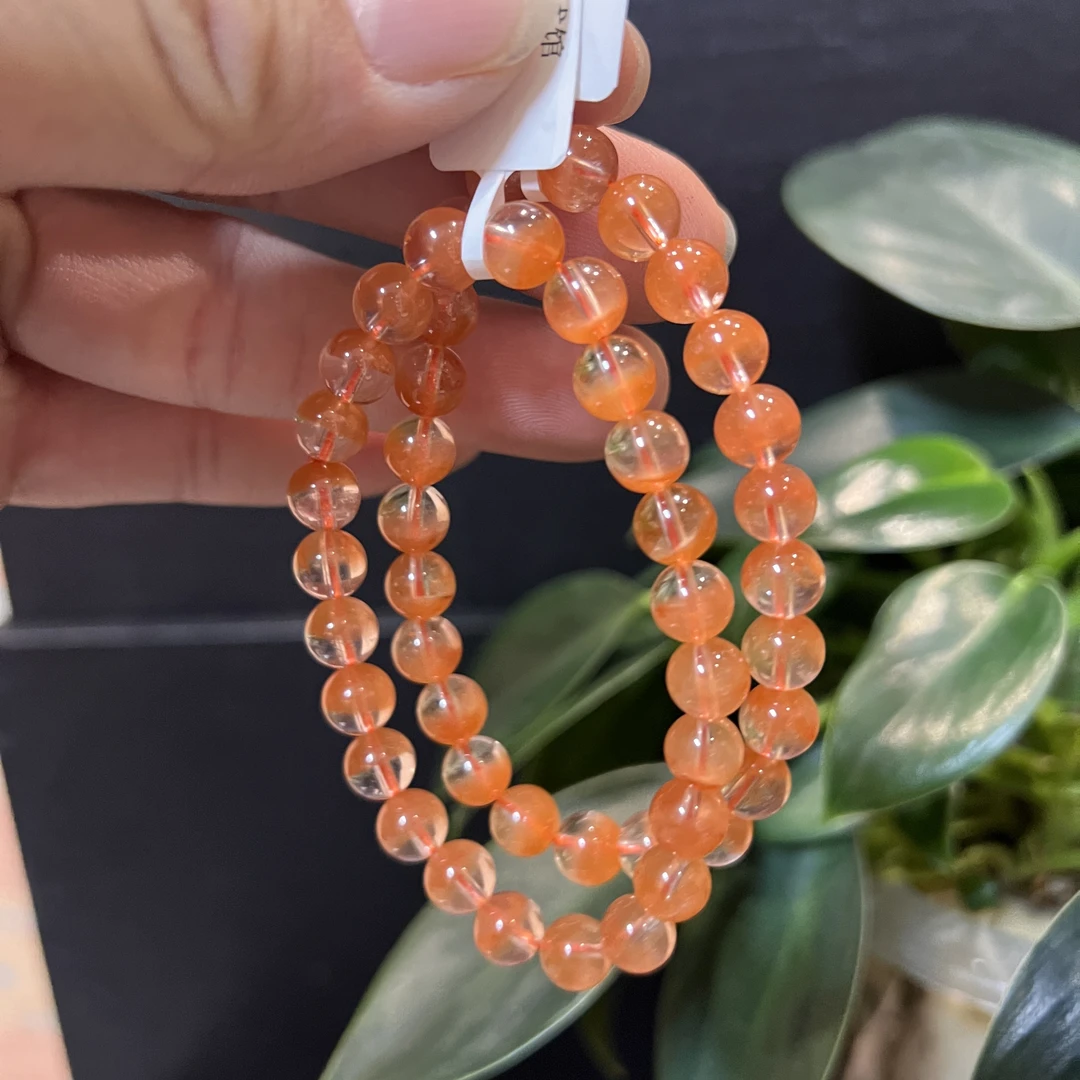 晶匠天然红兔毛手串7m+ 多样性发一