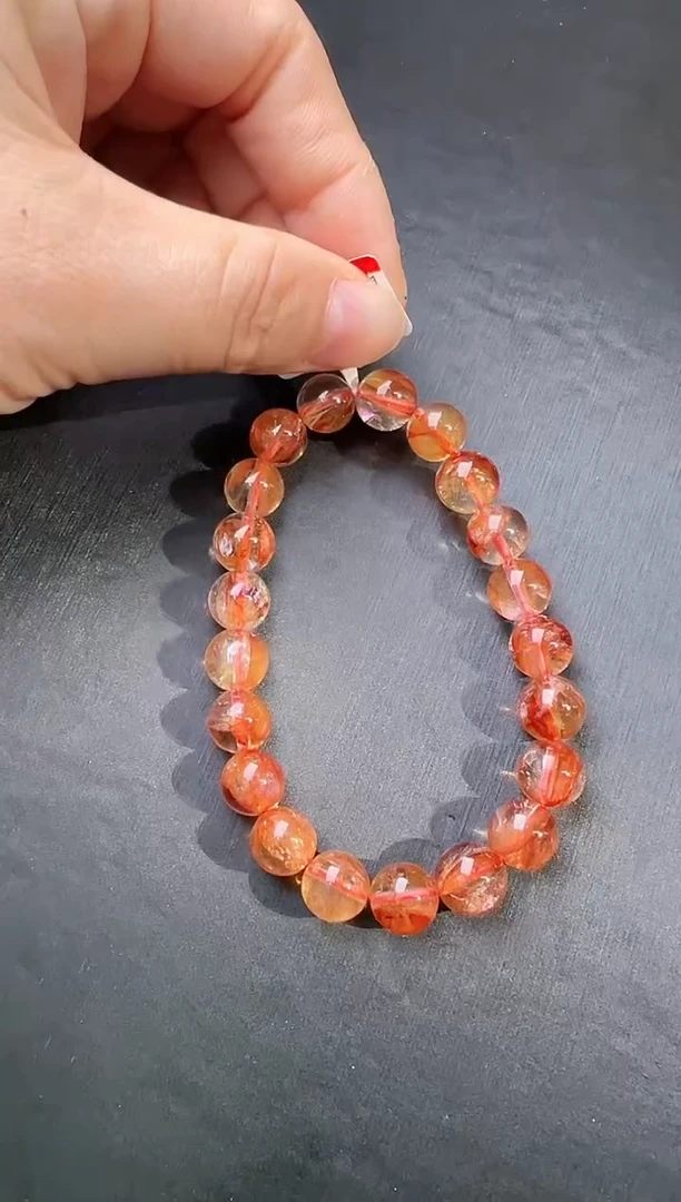 【闪购商品】水晶手串未镶嵌锦鲤胶花手串9-10m+ M20330