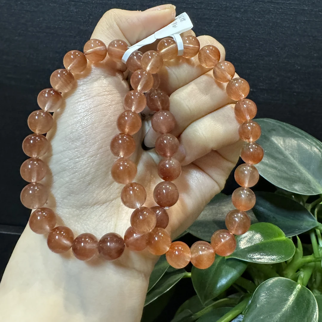 蜜糖色兔毛手串8mm+多样性发一 双节