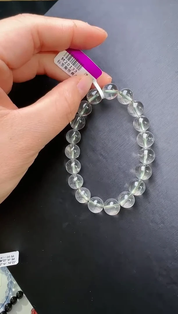 【闪购商品】水晶手串未镶嵌绿碧发手串10m+M20133