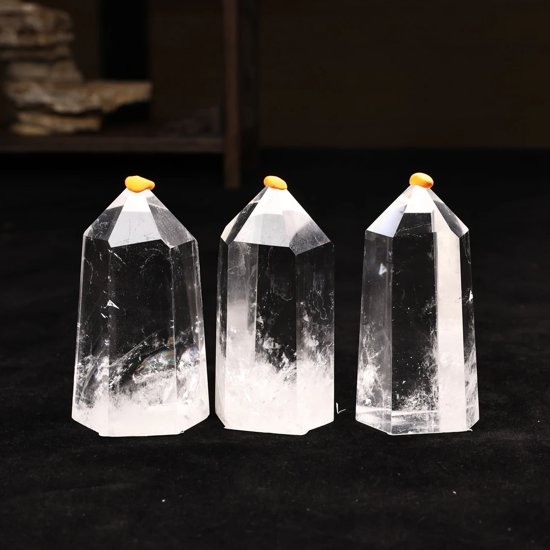 晶匠天然白水晶柱吸收站 多样性发一  编号M11673 正品