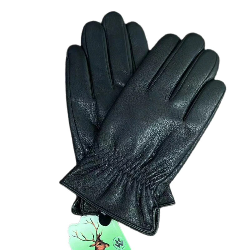 高档鹿 皮手套 舒适柔软 净版 男女同款鹿 皮手套 简单大气 开车