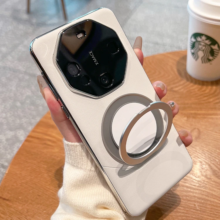 适用于华为mate60rs非凡大师手机壳新款无线磁吸充电40rs旋转支架