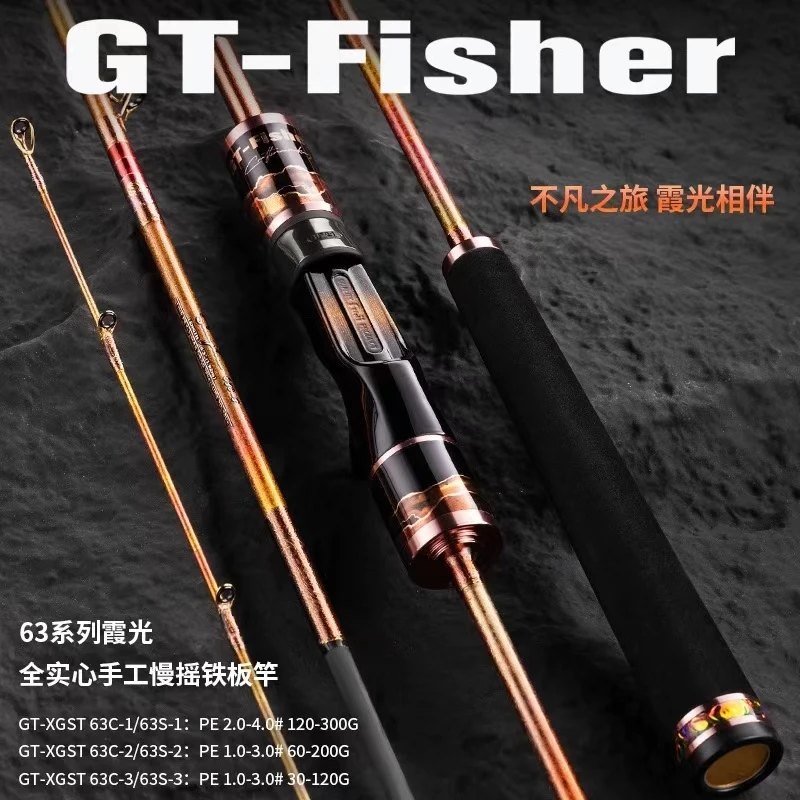 伊酷达GT-Fisher新款霞光慢摇铁板竿富士环海钓竿船钓鱼竿路亚竿