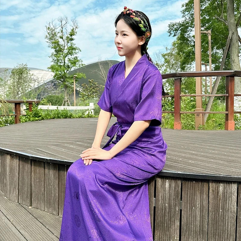 纤沫藏装女藏式外套短袖西藏服锅庄裙夏季藏袍博拉藏族服装民族风