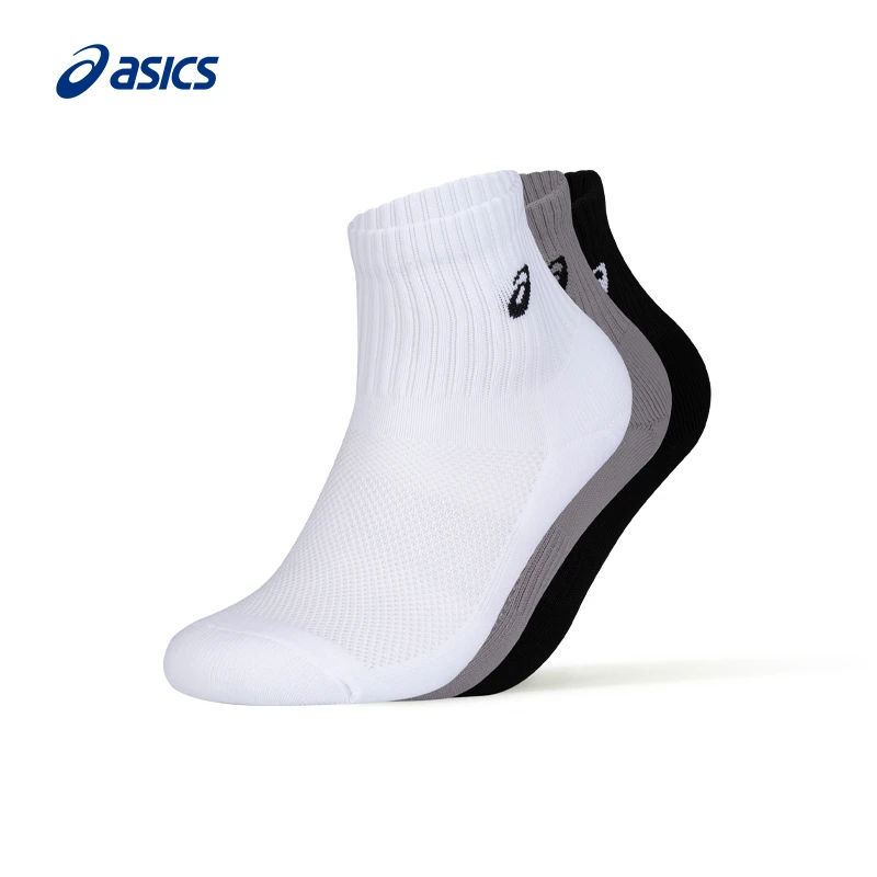 ASICS亚瑟士夏季新款男女情侣透气运动LOGO印花五双包跑步运动袜