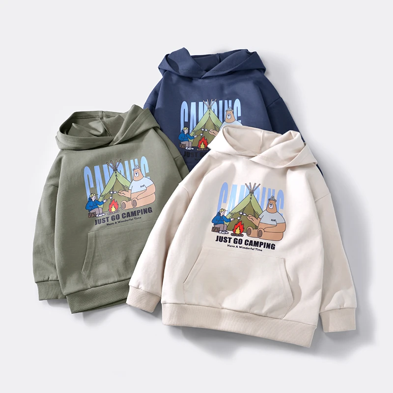 290g重磅童装秋季新款男童卫衣连帽棉中大童儿童套头上衣长袖韩版