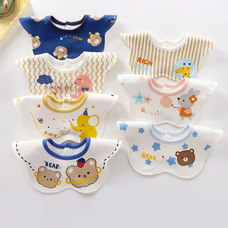 婴儿围嘴口水巾防水透气新生儿围兜宝宝用品棉柔软冬季口水围兜