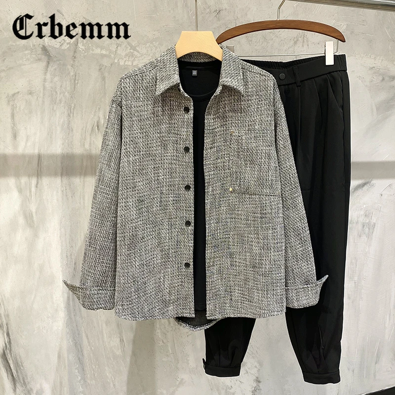 [小杰专属]小香风长袖外套春秋美式潮牌宽松休闲痞帅男外套韩版