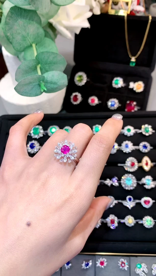 【闪购商品】红宝石戒指18K金镶嵌1.01ct/天然宝石/七天无理由