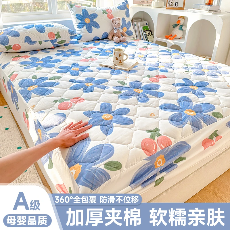 夹棉床笠单件床罩床单全包席梦思床垫保护罩防尘防滑床套2023新款