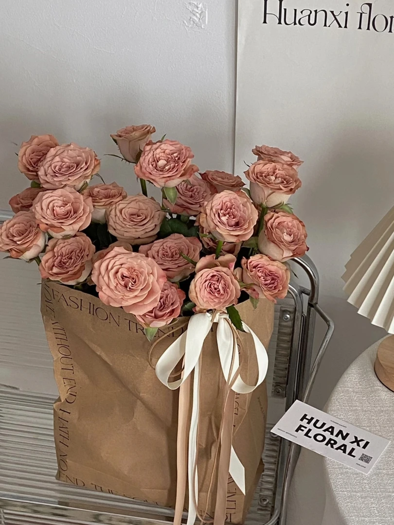 【九里花田】单头玫瑰卡布奇诺-当日采当日发-任意两单顺丰包邮