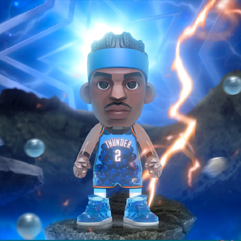 王牌化身NBA球星100%MoneyBall亚历山大雷霆潮玩手办公仔摆件收藏
