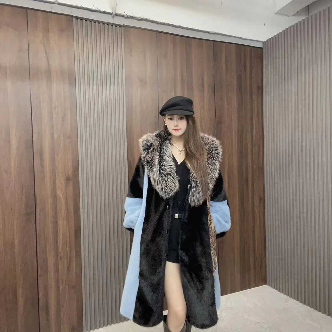 SHENGSHI【新款气质V领】新款女装冬季毛毛款外套时尚外套