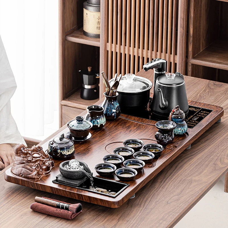 唐仙全自动茶盘烧水一体茶具套装家用办公泡茶工具功夫茶具套装