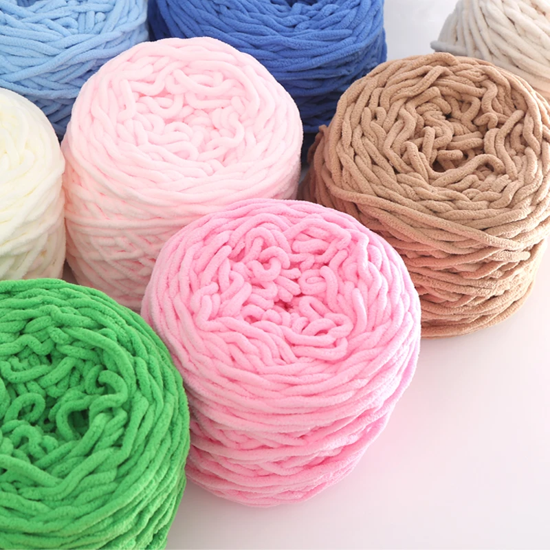 【五送一】新款用品毛线冰条线手工diy材料钩针编织围巾粗绒毛线