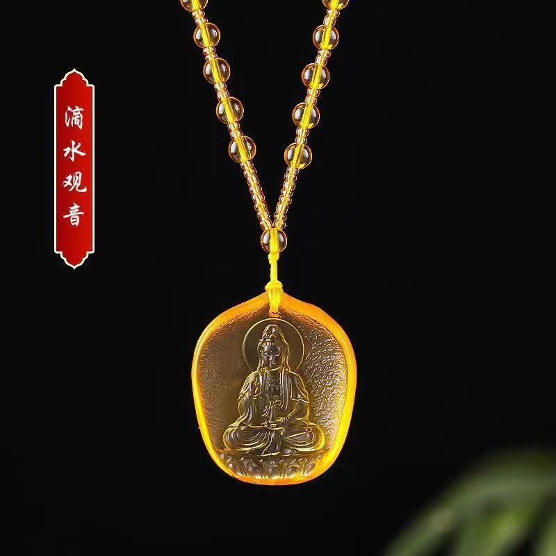 古法 冰透 观音菩萨吊坠-MS-1A