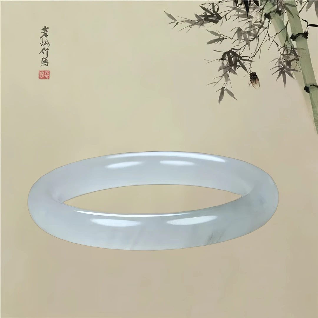 烟雨飘墨 白色月光手镯-MJY-1A