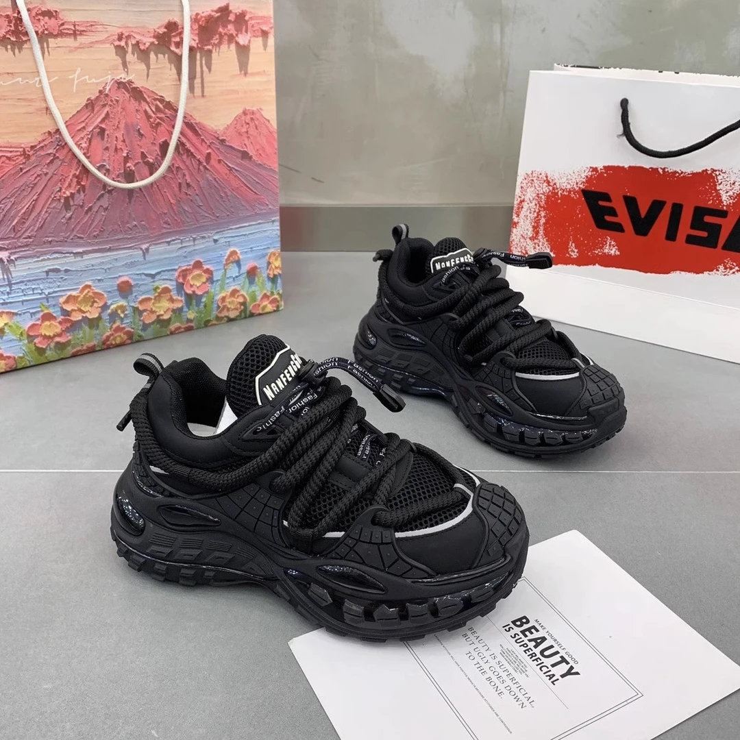 回力瑞炸街款榴莲底老爹鞋女2023秋季新款厚底粗绳时尚休闲运动鞋