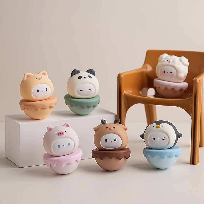 贝汉美可爱不倒翁治愈情绪学习桌面装饰品工位解压神器女生礼物