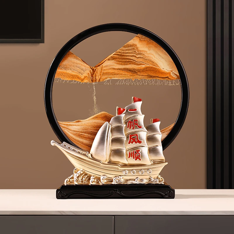 贝汉美流沙画摆件客厅酒柜电视柜装饰品解压办公室开业乔迁新居