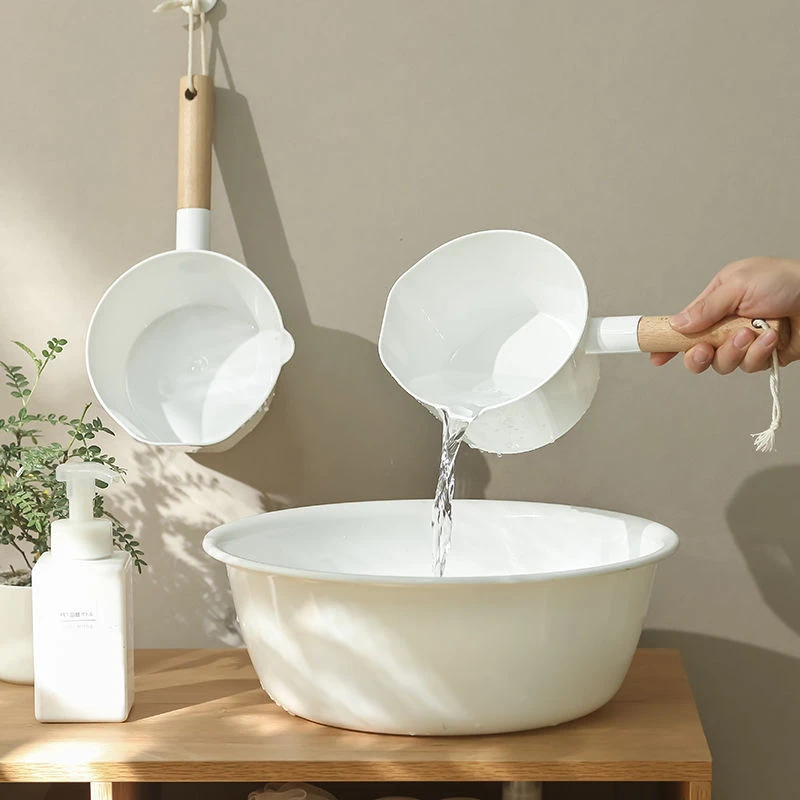 家用厨房水瓢长柄加厚日式水勺儿童洗头多用途大号加深创意水舀子