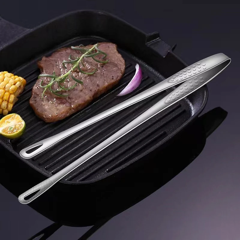 烤肉夹加厚家用不锈钢烤肉夹子韩式烧烤草莓夹厨房煎牛排夹面包夹