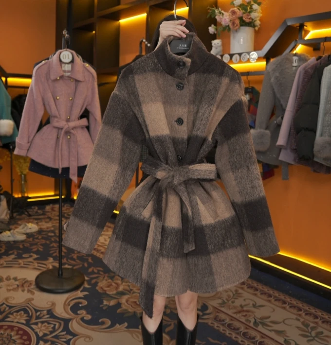 【vivian】白鸭绒羽绒服冬季设计师轻奢气质收腰外套LOVES-A1502