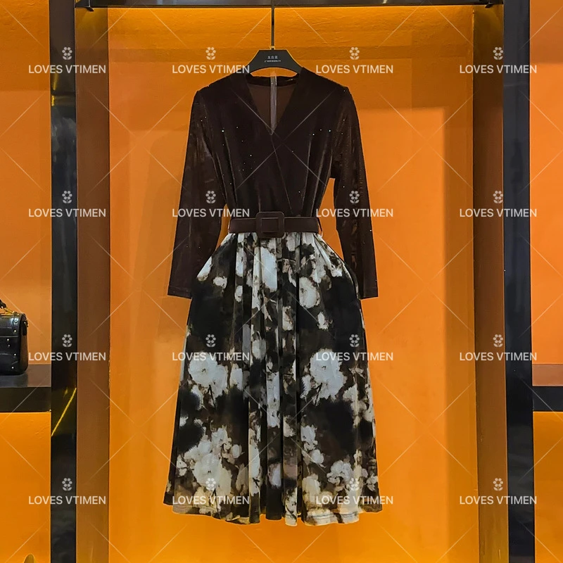 【大胆专属】秋冬新款设计师款高级感风显瘦连衣裙LOVES-A1052气质