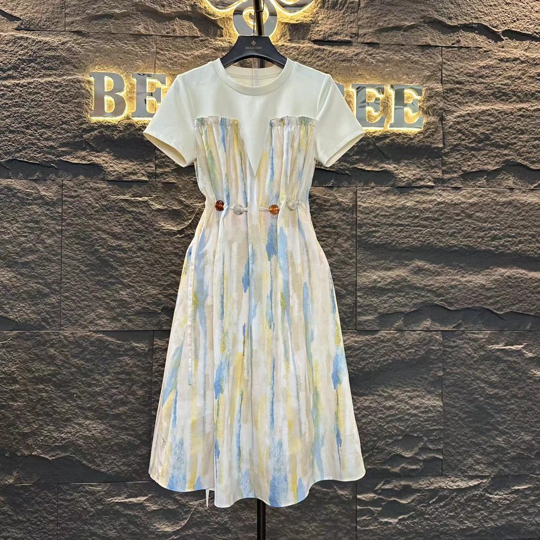 【LIN】新款夏季女装碎花印花赫本风轻奢时尚-BLS-A301