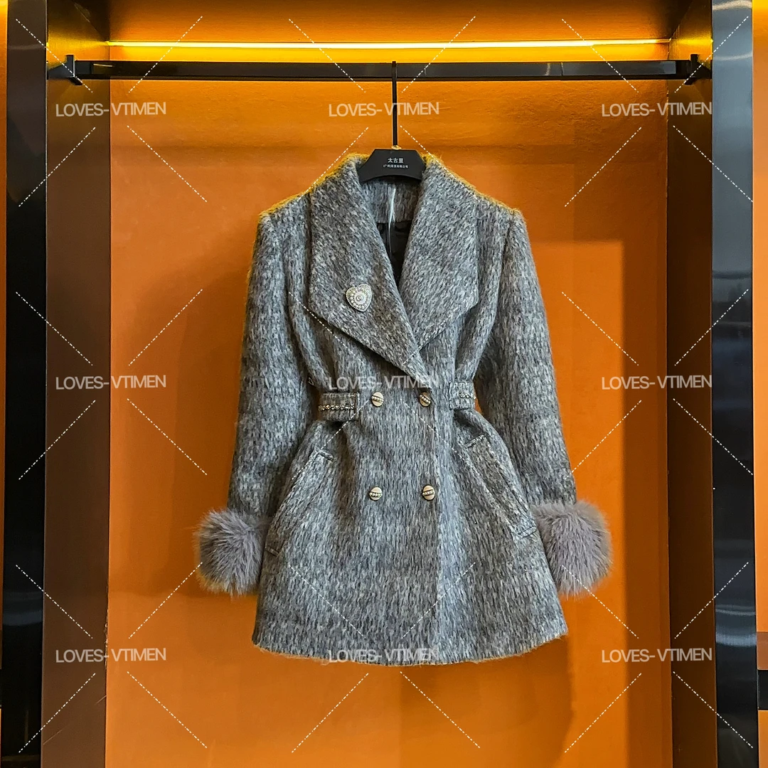 JOJO-白鸭绒羽绒服设计师时尚轻奢显瘦收腰外套LOVES-A1409