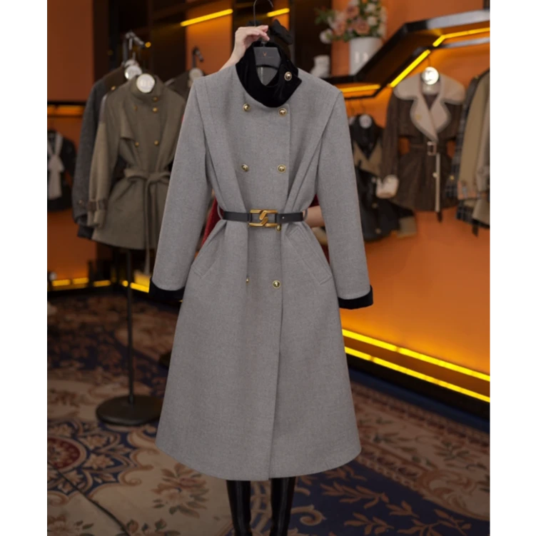 【vivian】白鸭绒羽绒服丨设计师轻奢气质长款连衣裙LOVES-A1231