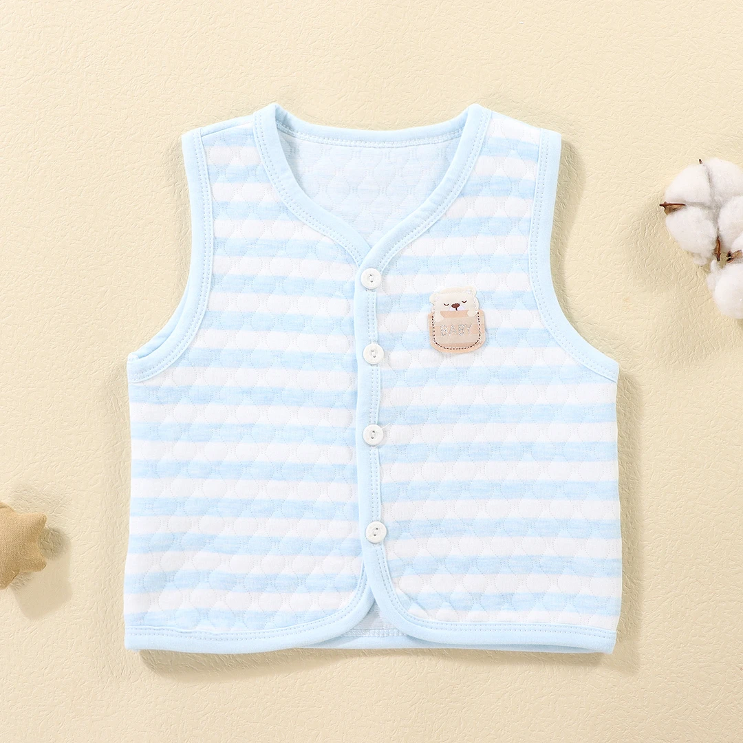 儿童马甲春秋薄棉保暖婴儿坎肩纯棉加厚男童女童马夹宝宝夹棉背心