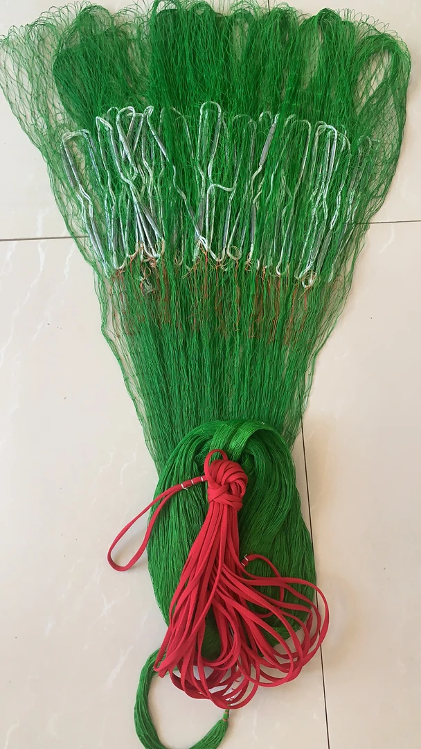 【精品】野井二代12遍 5指（11公分）荧光绿内染）铅坠 双死扣网撒网