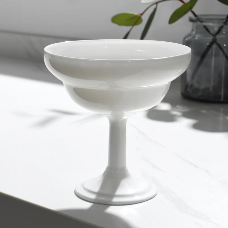 隆玫格法式宫廷甜品杯手工高端冰淇淋杯骨瓷创意布丁冰粉杯果汁杯