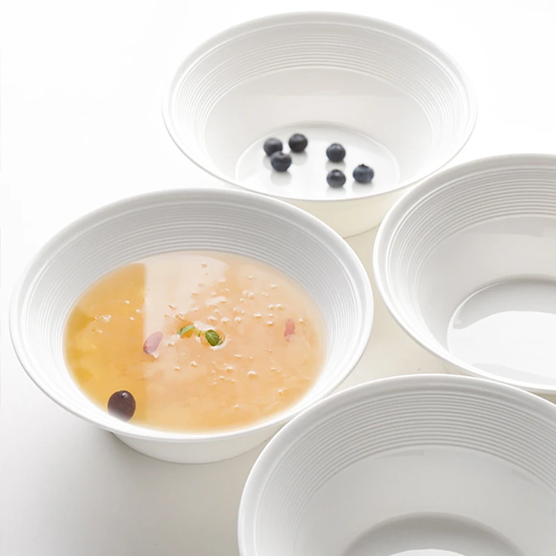 隆玫格西式浓汤碗家用创意面碗法式螺纹餐具汤面碗高级感餐具骨瓷