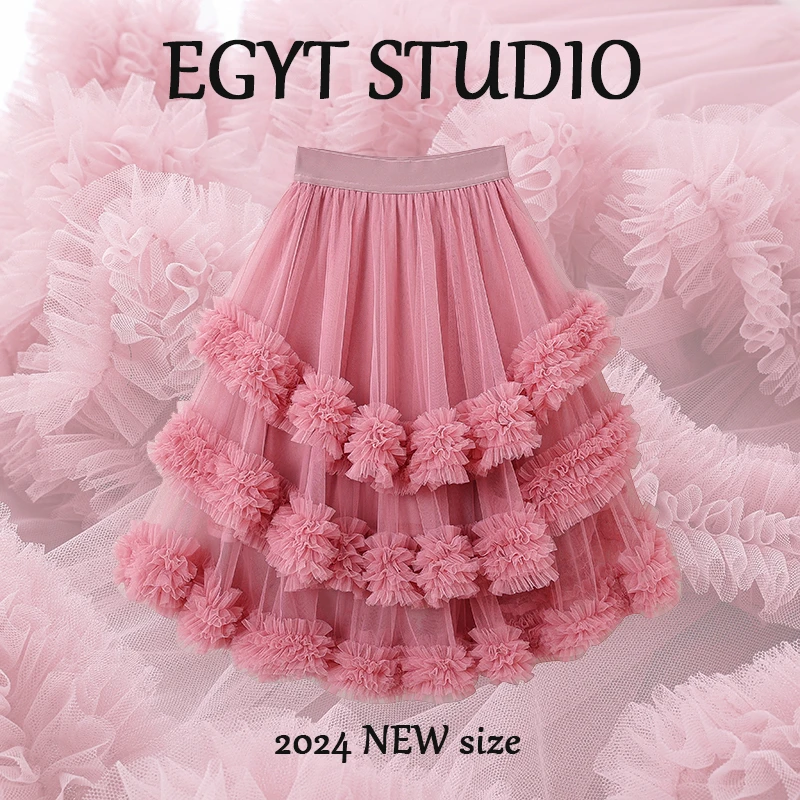 【仙本那芭蕾舞】网纱洋气蛋糕裙时尚夏季甜美网纱裙