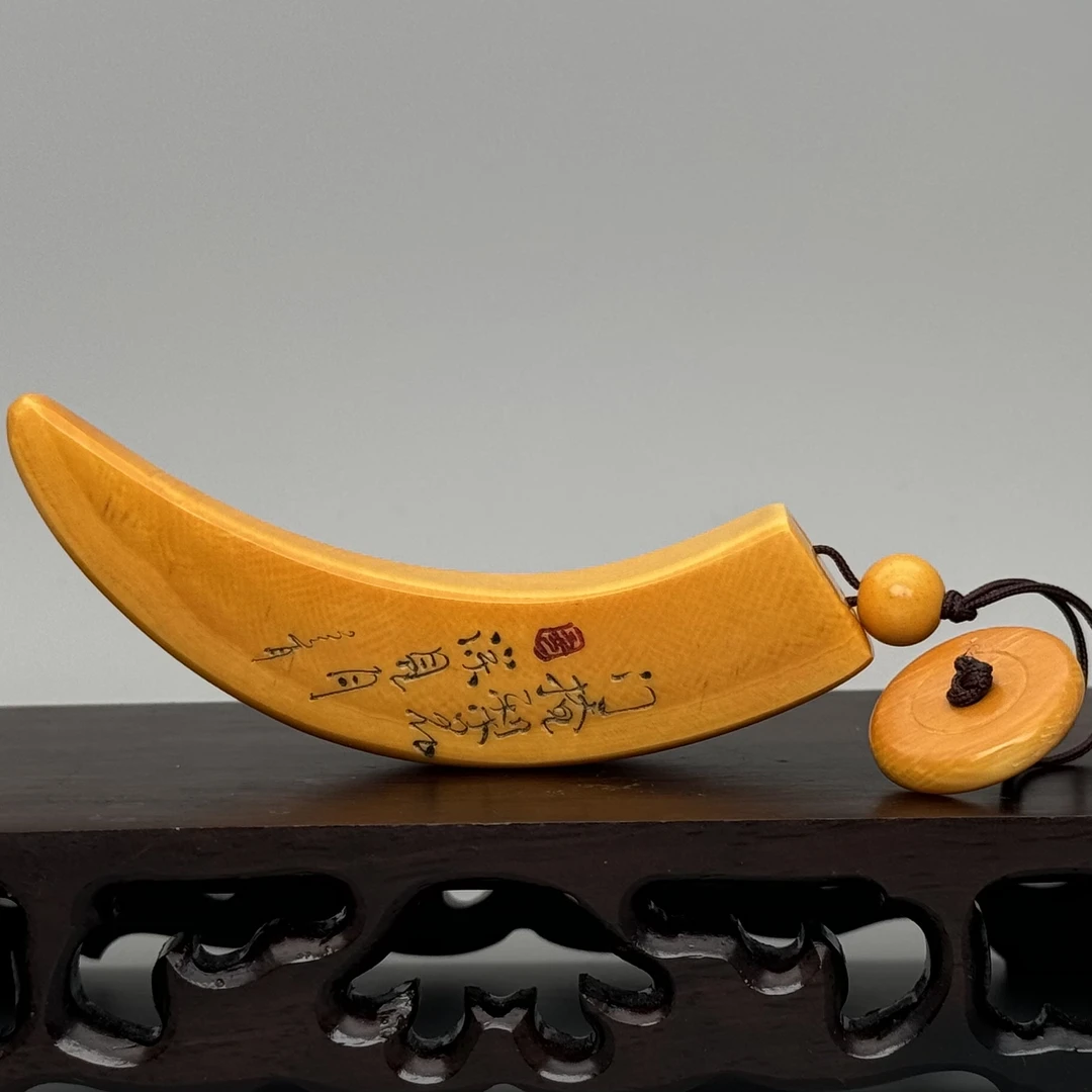 DEZHI/德志27g吊坠回流做旧工艺天然猛犸牙B133